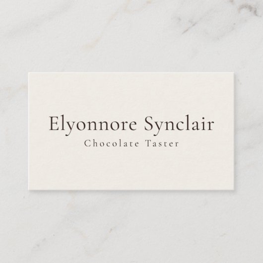 Elegant Chocolate Tasting Minimal 名刺 (正面)