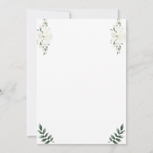 Elegant Christian Wedding Invitation Template 招待状 (裏面)