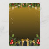 Elegant Christmas メニュー (裏面)