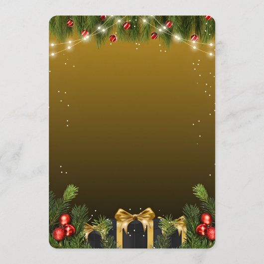 Elegant Christmas メニュー (裏面)