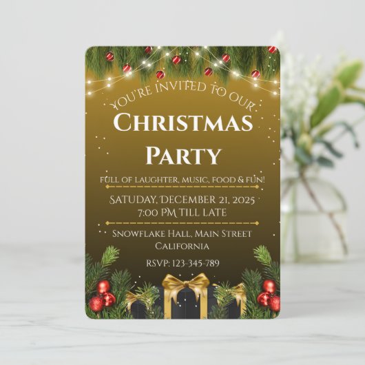 Elegant Christmas 招待状 (スタンド正面)