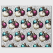 Elegant Christmas Bauble Ornament  ラッピングペーパー (フラット)