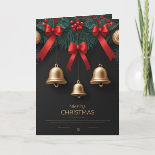 Elegant Christmas Bells Decor – シーズンカード (正面)