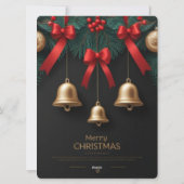 Elegant Christmas Bells Decor – シーズンカード (裏面)