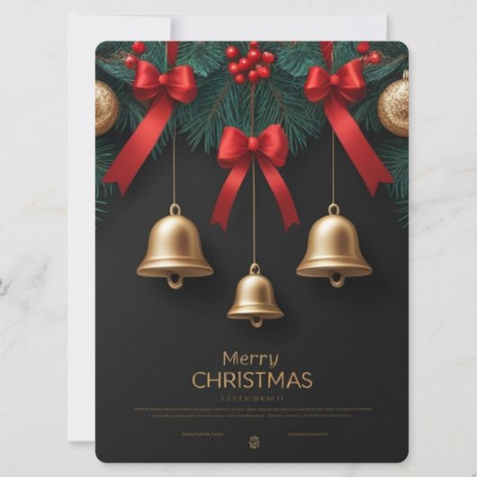 Elegant Christmas Bells Decor – シーズンカード (正面)