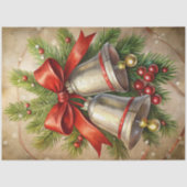 Elegant Christmas bells decoupage paper holly  薄葉紙 (正面)