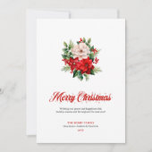 Elegant Christmas Bouquet Script Font Greeting シーズンカード (正面)