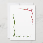 Elegant Christmas Bridal Shower Party 招待状 (裏面)