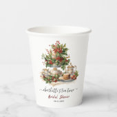 Elegant Christmas Bridal Shower Tea Time Party 紙コップ (裏面)