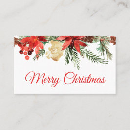Elegant Christmas Business Card 名刺