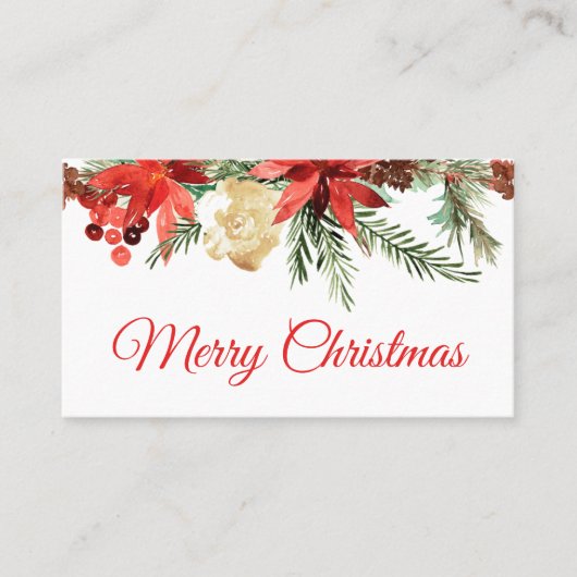 Elegant Christmas Business Card 名刺 (正面)