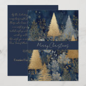 Elegant Christmas Business Corporate Holiday Card シーズンカード (正面/裏面)