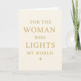 Elegant Christmas Card for Mom - Light of My World カード