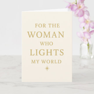 Elegant Christmas Card for Mom - Light of My World カード