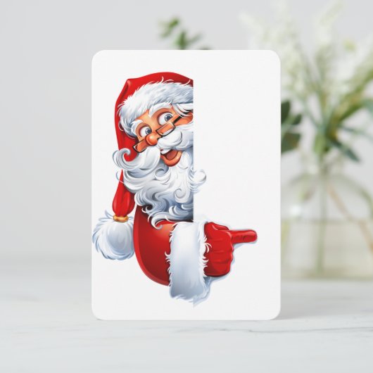 Elegant Christmas Card – Hand-Drawn Tree 招待状 (スタンド正面)