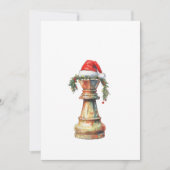 Elegant Christmas Chess Card – Watercolor King シーズンカード (正面)