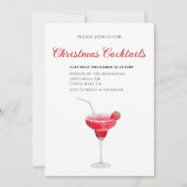 Elegant Christmas Cocktail Party Invitation 招待状 (正面)