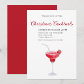 Elegant Christmas Cocktail Party Invitation 招待状 (正面/裏面)