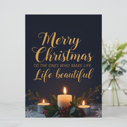 Elegant Christmas Compliment Hand Lettered Art (スタンド正面)