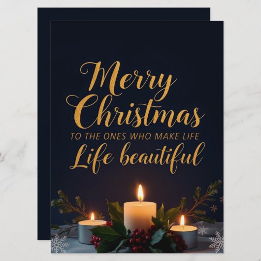 Elegant Christmas Compliment Hand Lettered Art (正面/裏面)