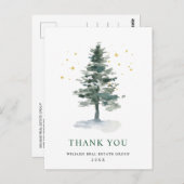 Elegant Christmas Corporate Thank You ポストカード (正面/裏面)