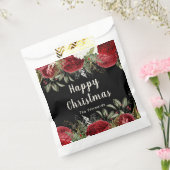 Elegant Christmas Dinner Party Red Flowers フェイバーバッグ (封をした状態)