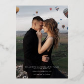 Elegant Christmas Floral Foil Save the Date 箔招待状 (裏面)