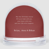 Elegant Christmas Floral Photo Snow Globe (裏面)