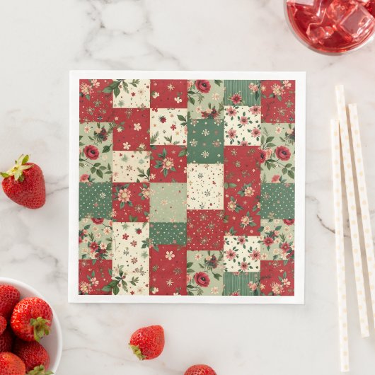 Elegant Christmas Floral Quilt Pattern  (インサイチュ)