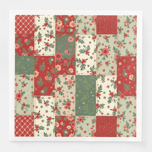 Elegant Christmas Floral Quilt Pattern  (正面)
