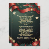 Elegant Christmas Frame Background with Gold Stars シーズンカード (正面/裏面)