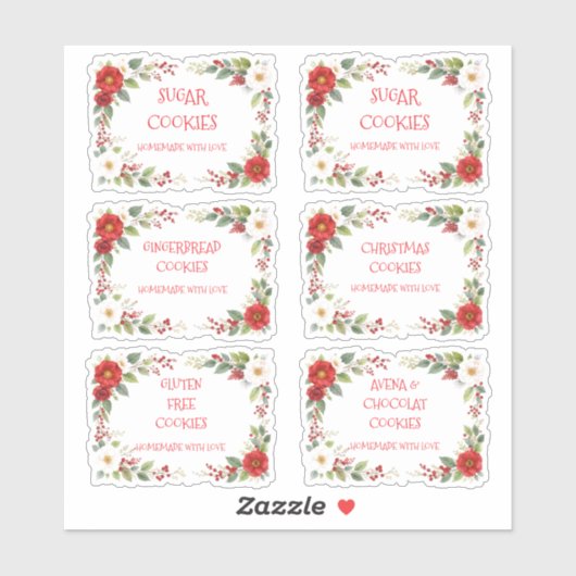 Elegant Christmas Frame For Cookies Exchange シール (シート)