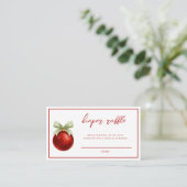 Elegant Christmas Gender Neutral Diaper Raffle  エンクロージャーカード (スタンド正面)