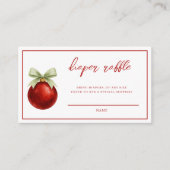 Elegant Christmas Gender Neutral Diaper Raffle  エンクロージャーカード (正面)