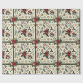 Elegant Christmas Gift Wrap with Snowflakes ラッピングペーパー (フラット)