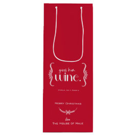 Elegant Christmas “Gives Him Wine” Shakespeare  ワインギフトバッグ