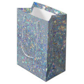 Elegant Christmas Glitter Gift Bag ミディアムペーパーバッグ (正面アングル)