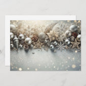 Elegant Christmas Glitter with Silver Highlights シーズンカード (正面/裏面)