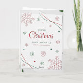 Elegant Christmas Greeting Cards – Red & Green Hol カード (裏面)