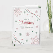 Elegant Christmas Greeting Cards – Red & Green Hol カード (正面)