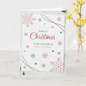 Elegant Christmas Greeting Cards – Red & Green Hol カード (黄色い花)