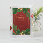 Elegant Christmas Greeting Cards – Red & Green Hol 招待状 (スタンド正面)