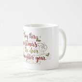 Elegant Christmas Greeting Lettering Mug コーヒーマグカップ (正面右)