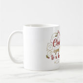 Elegant Christmas Greeting Lettering Mug コーヒーマグカップ (左)
