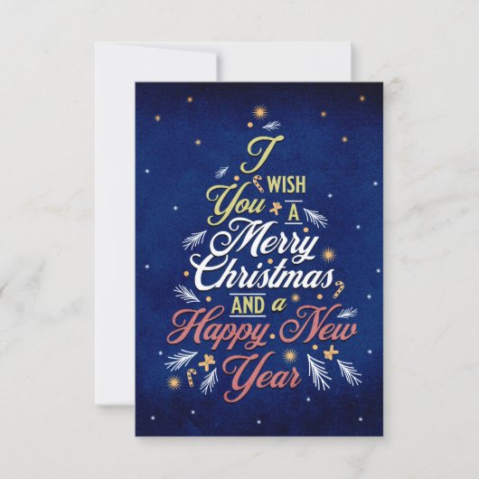 Elegant Christmas & Happy New Year Greeting Card (正面)