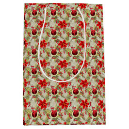 Elegant Christmas/Holiday ミディアムペーパーバッグ