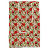 Elegant Christmas/Holiday ミディアムペーパーバッグ (裏面)