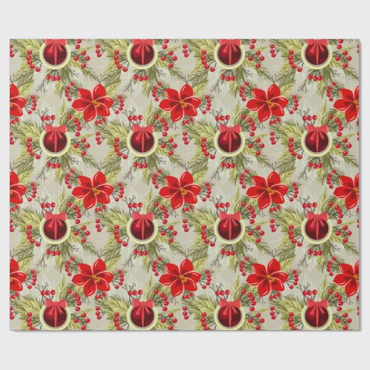 Elegant Christmas/Holiday ラッピングペーパー (フラット)