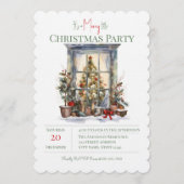 Elegant Christmas Holiday Invitation  招待状 (正面)