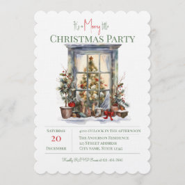 Elegant Christmas Holiday Invitation  招待状